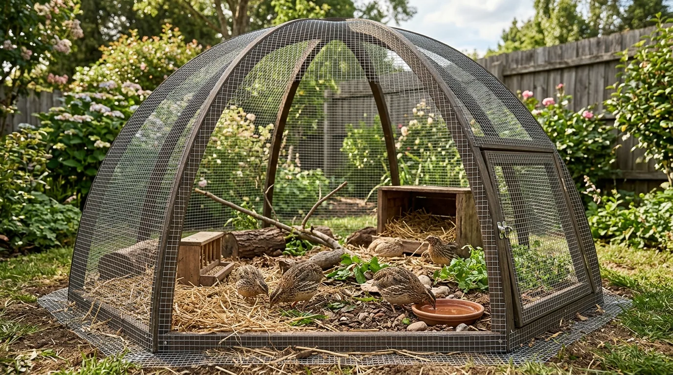 Wire Mesh Dome Quail Habitat